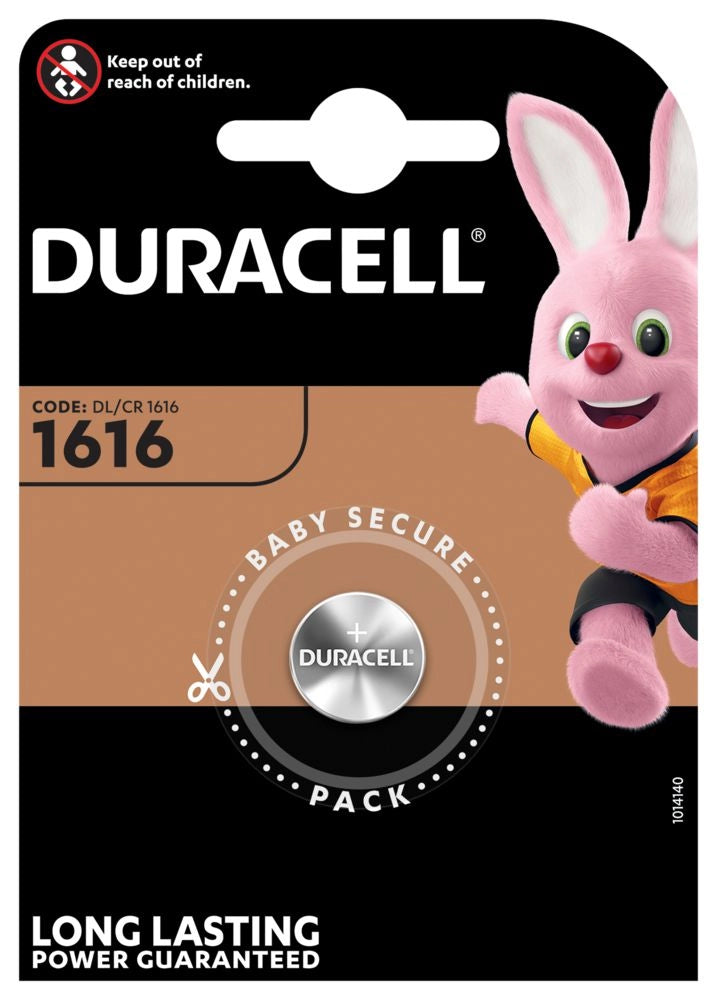 BATTERIA a BOTTONE al litio CR1616 DURACELL 3V