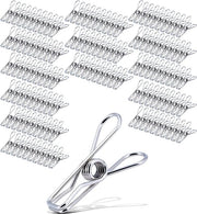 140 pezzi di attrezzi per stirare - acciaio inossidabile - pinze metalliche - argento - corda per appendere abbigliamento - snackseal - Asciugamano Abbigliamento Calze
