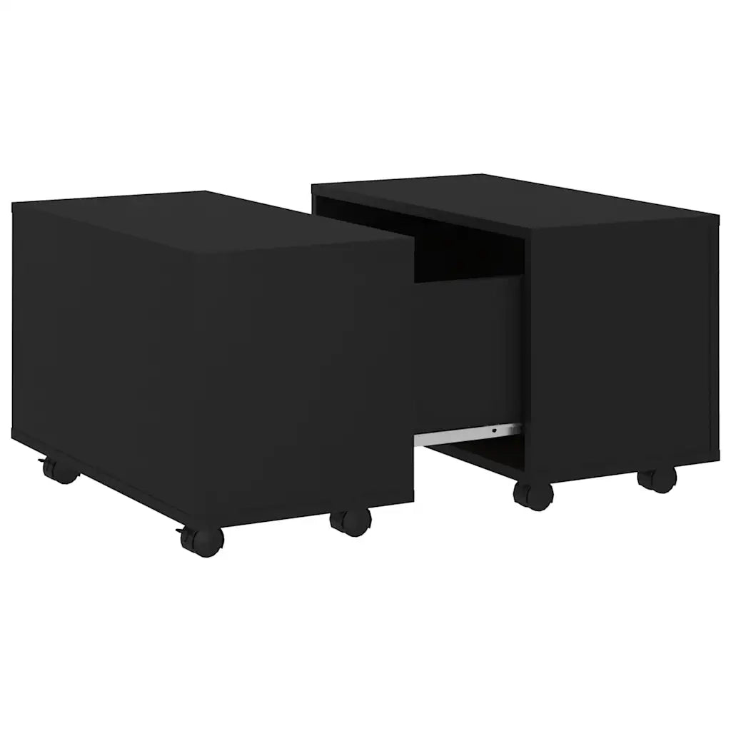 Tavolino da Salotto-Tavolino da soggiorno-Tavolo Nero 60x60x38 cm in Legno Multistrato