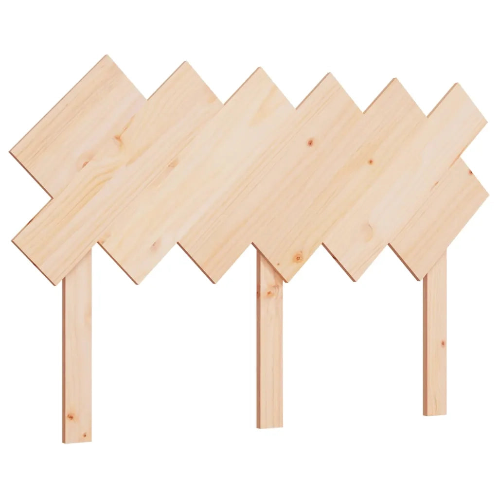 Testiera per Letto Bianca 132x3x81 cm Legno Massello di Pino 819215