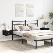 Comodini 2 pz da Muro Nero Rovere 35x35x20 cm