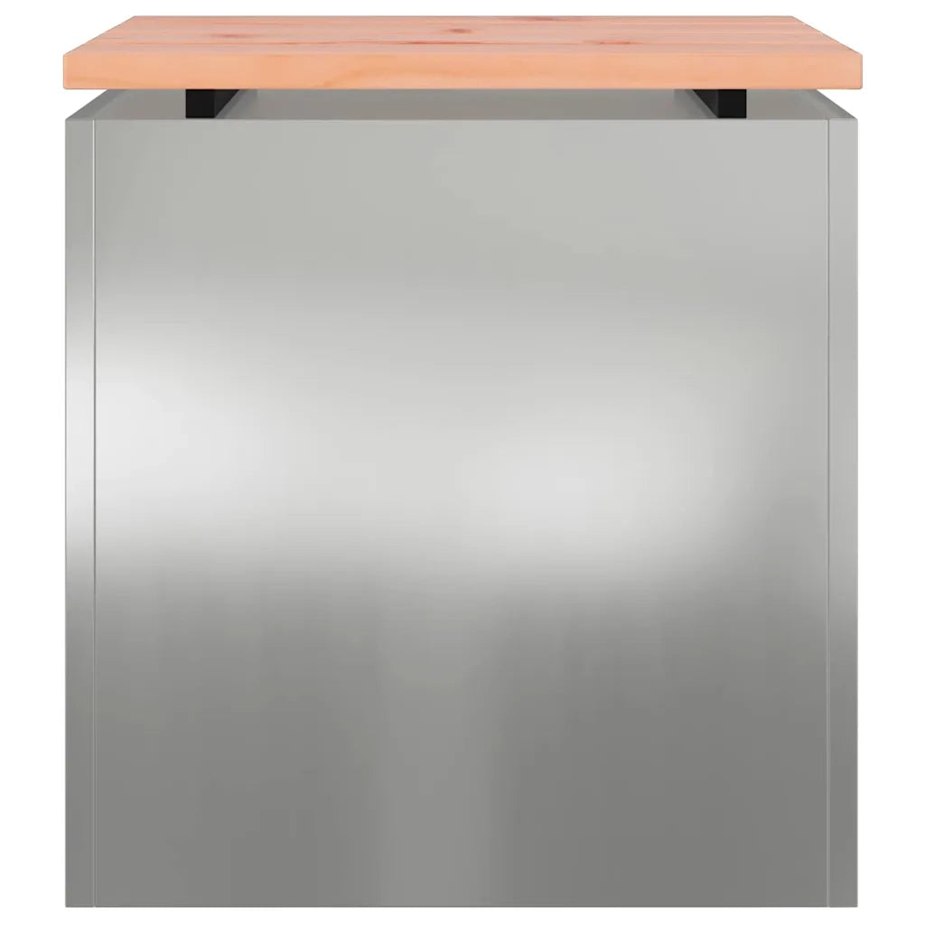 Panchina da giardino Argento 40 x 40 x 43 cm Acciaio zincato 874917