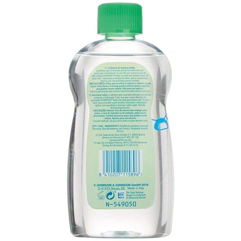 JOHNSON'S BABY OLIO IDRATANTE BAMBINI E NEONATI CON ALOE VERA 300 ML