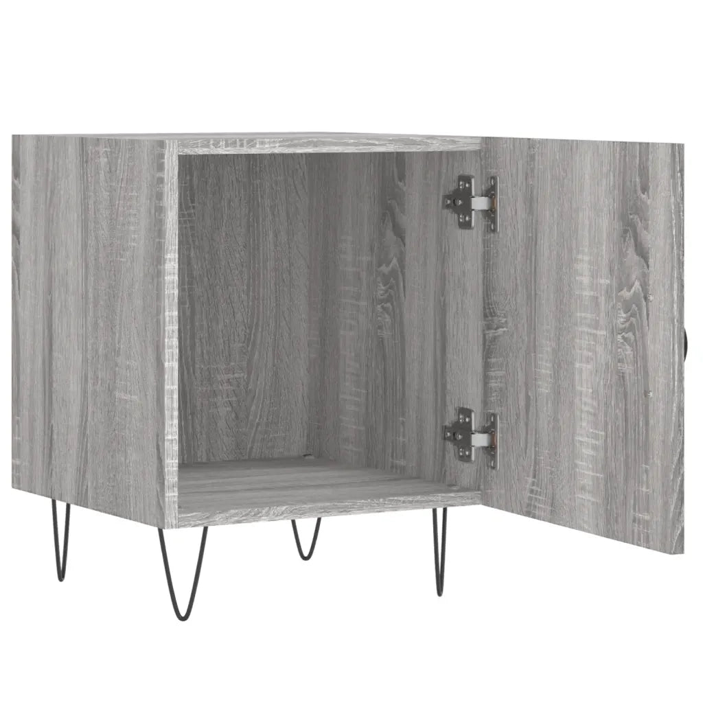 Comodini 2 pz-Set di 2 Tavolino da notte Grigio Sonoma 40x40x50 cm in Legno Multistrato 378132