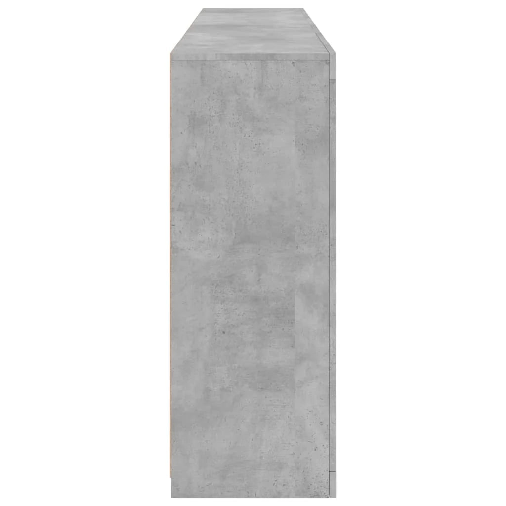 Buffet credenza cassettiera armadio mobile contenitore organizer per cucina soggiorno salotto con luci LED 181,5 x 37 x 100 cm grigio 02_0029986