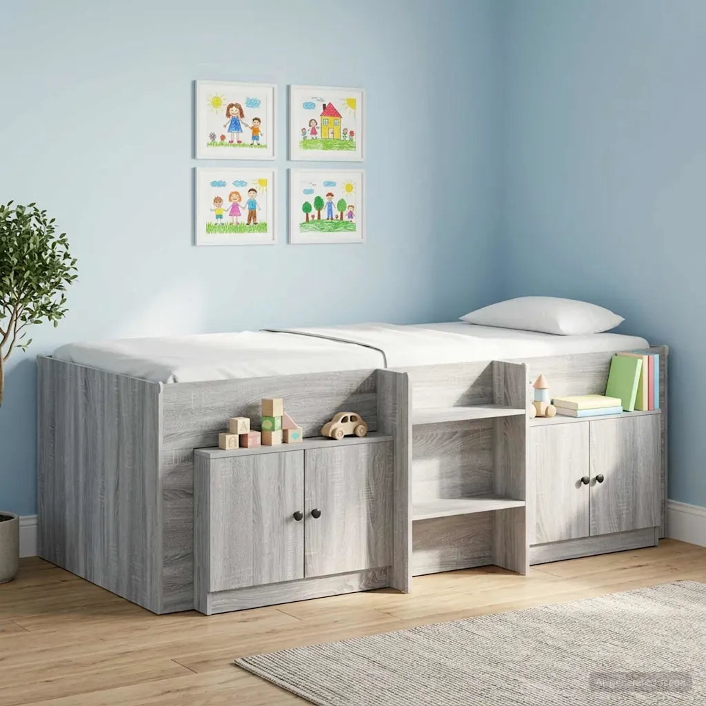 Armadietto per letto 2 pcs Sonoma grigio 66 x 35 x 48 cm 893720