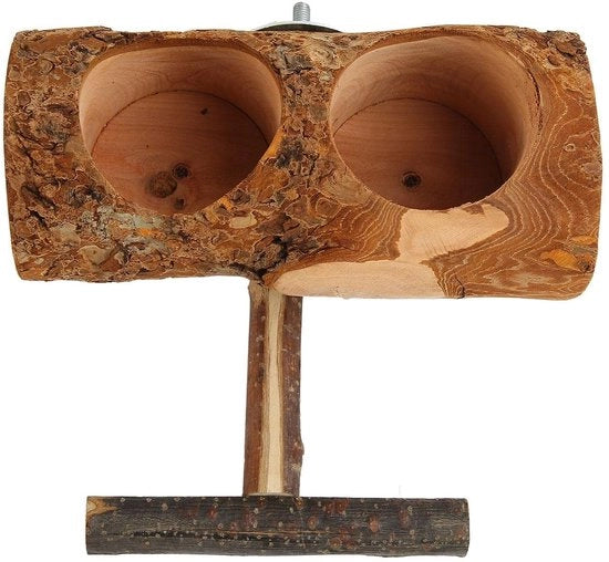 Pannelli Alimentatori per Uccelli - Prodotto per Pappagalli - Progettato con Legno Sostenibile - Doppio Compartimento - Facile da Installare - Adatto per Esterni - Pannelli...