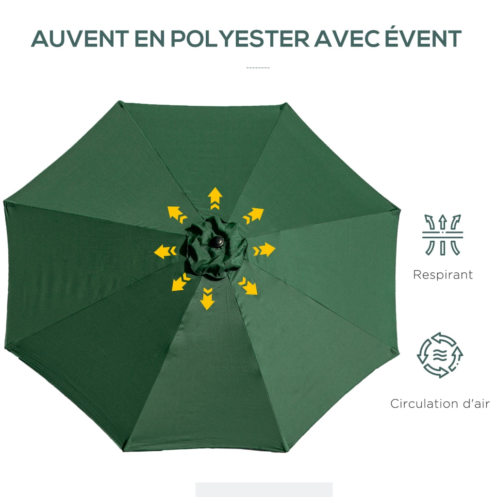 Ombrellone da giardino inclinabile ¨C Zephmum ¨C ? 3 m metallo verde