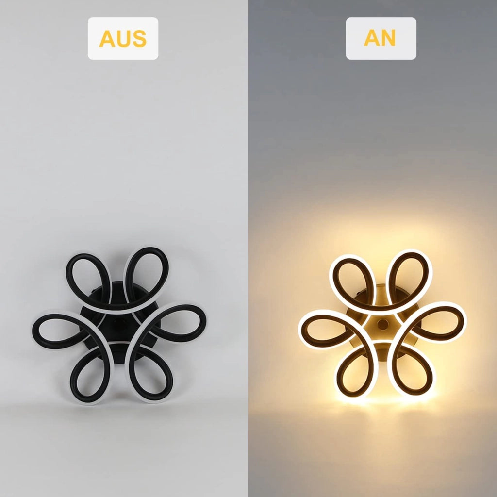 ZMH Lampada da soffitto LED nera di design per interni - Illuminazione moderna ed elegante