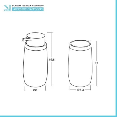 Set accessori bagno con dispenser e portaspazzolini nero cannettato ed effetto legno Blob