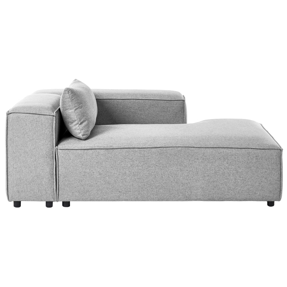 Chaise Lounge a sinistra Rivestimento in tessuto grigio stile moderno