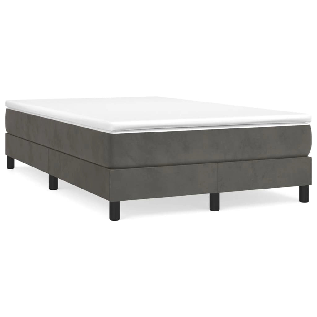 Giroletto a Molle con Materasso Grigio Scuro 120x190 cm Vellutocod mxl 111310