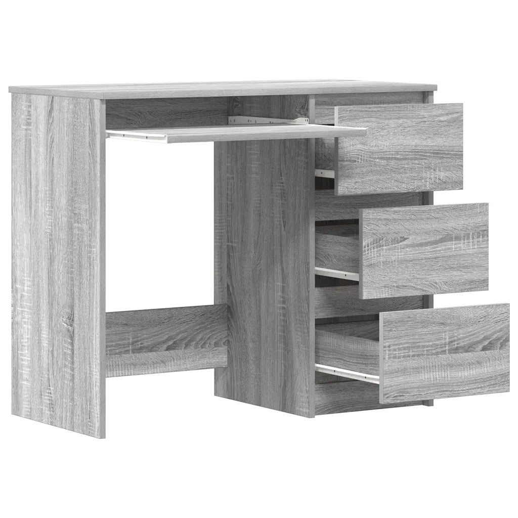 Scrivania Grigio Sonoma 90x45x76 cm in Legno Multistrato 815508