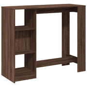 Tavolo Bar Ripiano Rovere Marrone 124x46x103,5 cm Multistrato