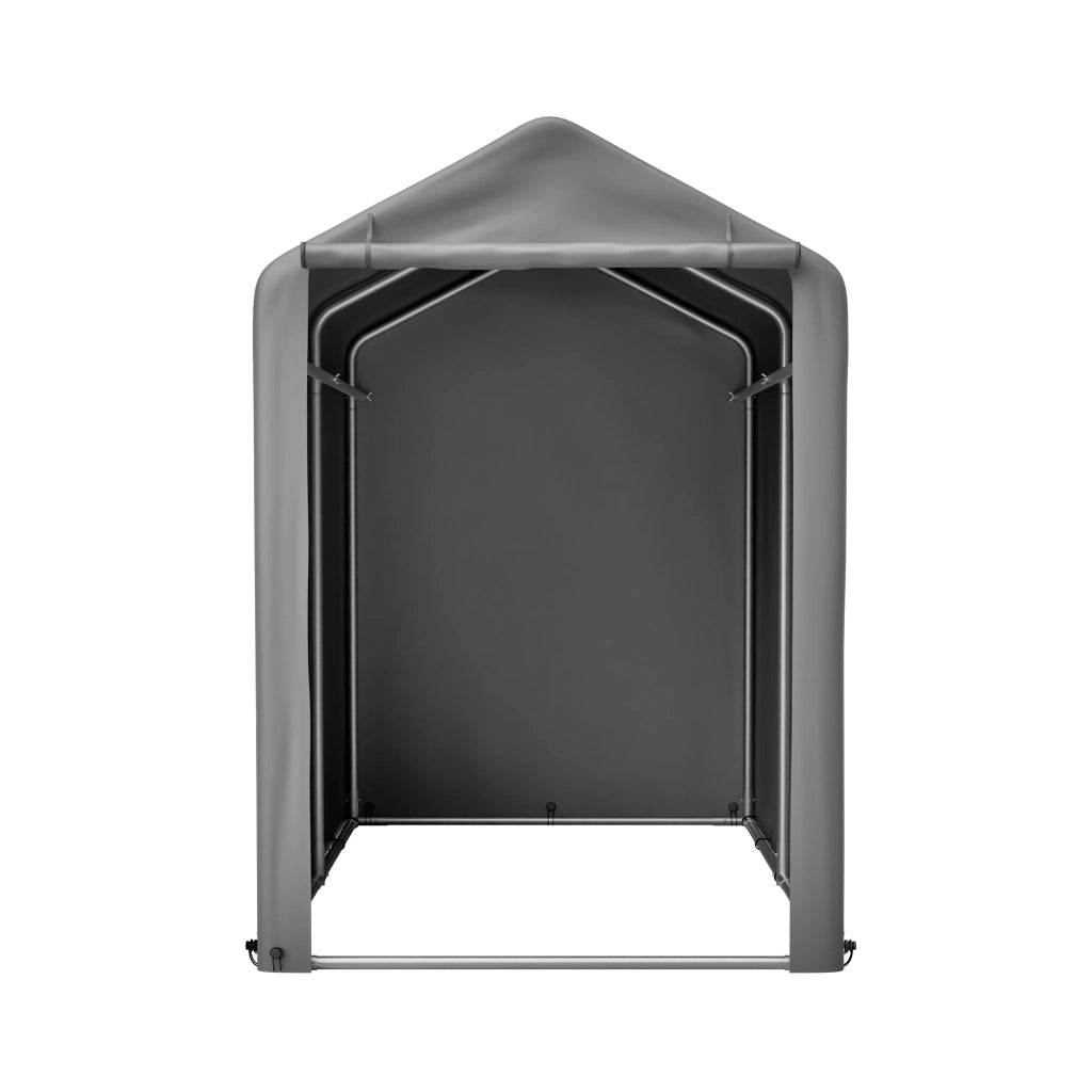Tenda Garage per Biciclette 187x100x160 cm Grigio Scuro con Telo PE 170 g/m² e Telaio Zincato