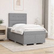 Letto box spring con materasso Grigio Chiaro 120 x 190 cm 3454824