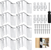 Set di Bloccaggi per Porte Scorrevoli Universali da 8 pezzi in Materiale PVC - Accessorio RV Utile per Viaggi e Campeggio - Translucido