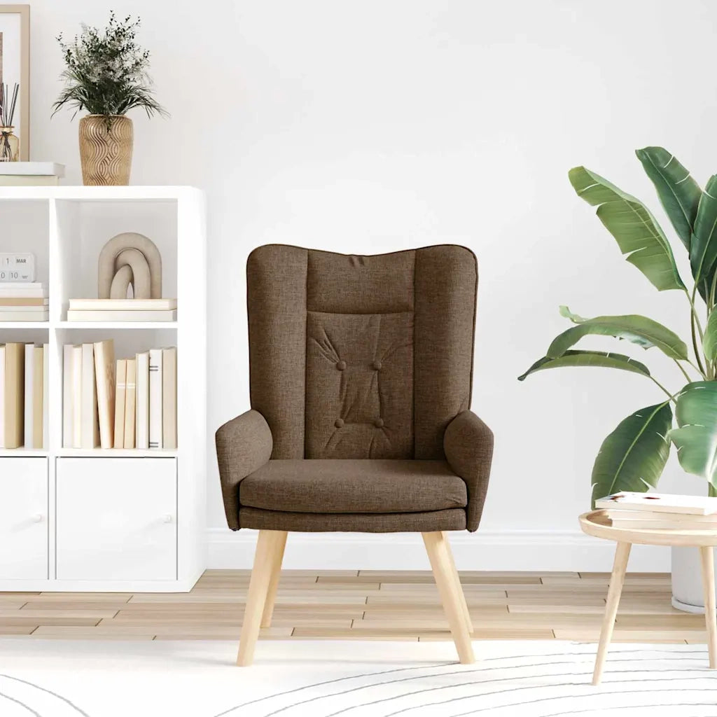 Poltrona-Divano Sedia-Poltroncina Marrone 63 x 67 x 94 cm Tessuto e compensato