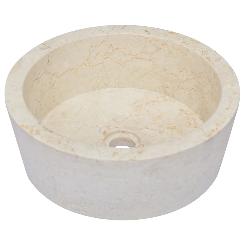 Lavandino Crema Ø40x15 cm in Marmo 149177