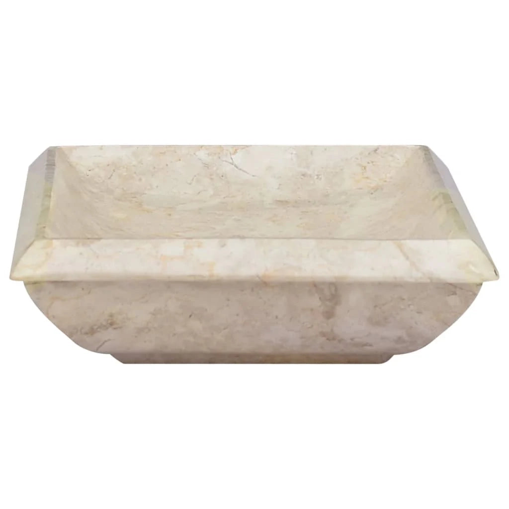 Lavandino da bagno lavabo da appoggio lavabo da WC lavabo da bagno lavandino da bagno lavandino da interno 50 x 35 cm marmo crema 02_0002806
