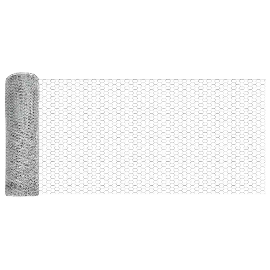 Palo della recinzione Argento 25 x 0,5 m (rete da 13 mm)