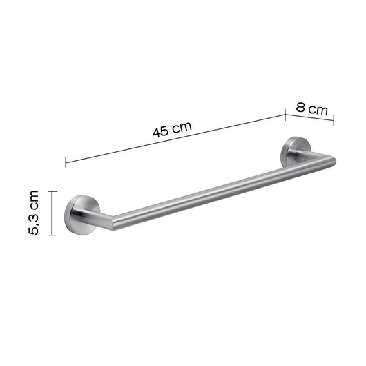 Portasalviette 45 cm da muro in acciaio inox AISI 304 Gedy 5021-45 serie PROJECT Satinato