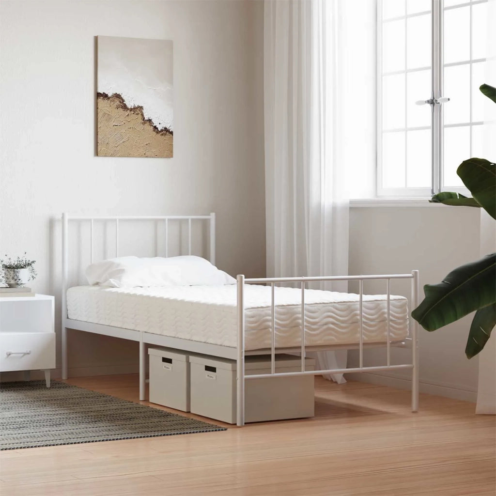 Materasso in schiuma H2 e H3 75 x 190 cm Bianco 42029432