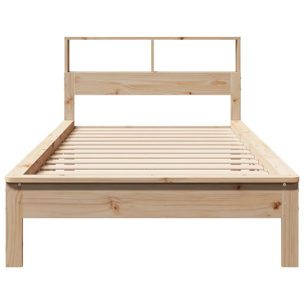 Giroletto con Libreria senza Materasso 75x190 cm in Legno Pino
