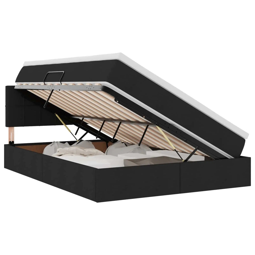 Letto con contenitore e materasso Nero 140 x 190 cm 3370508