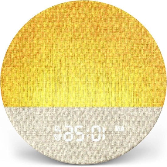 Alarme per Luce Naturale con Simulazione dell'Alba e Macchina di Suoni - 29 Suoni Calmanti - Programmazione della Routine del Sonno Adattabile - Lampada da Notte Regolabile