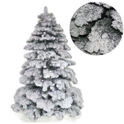 Trade Shop - Albero Di Natale 210 Cm Abete Snow Con Effetto Innevato Bianco Base A Croce -