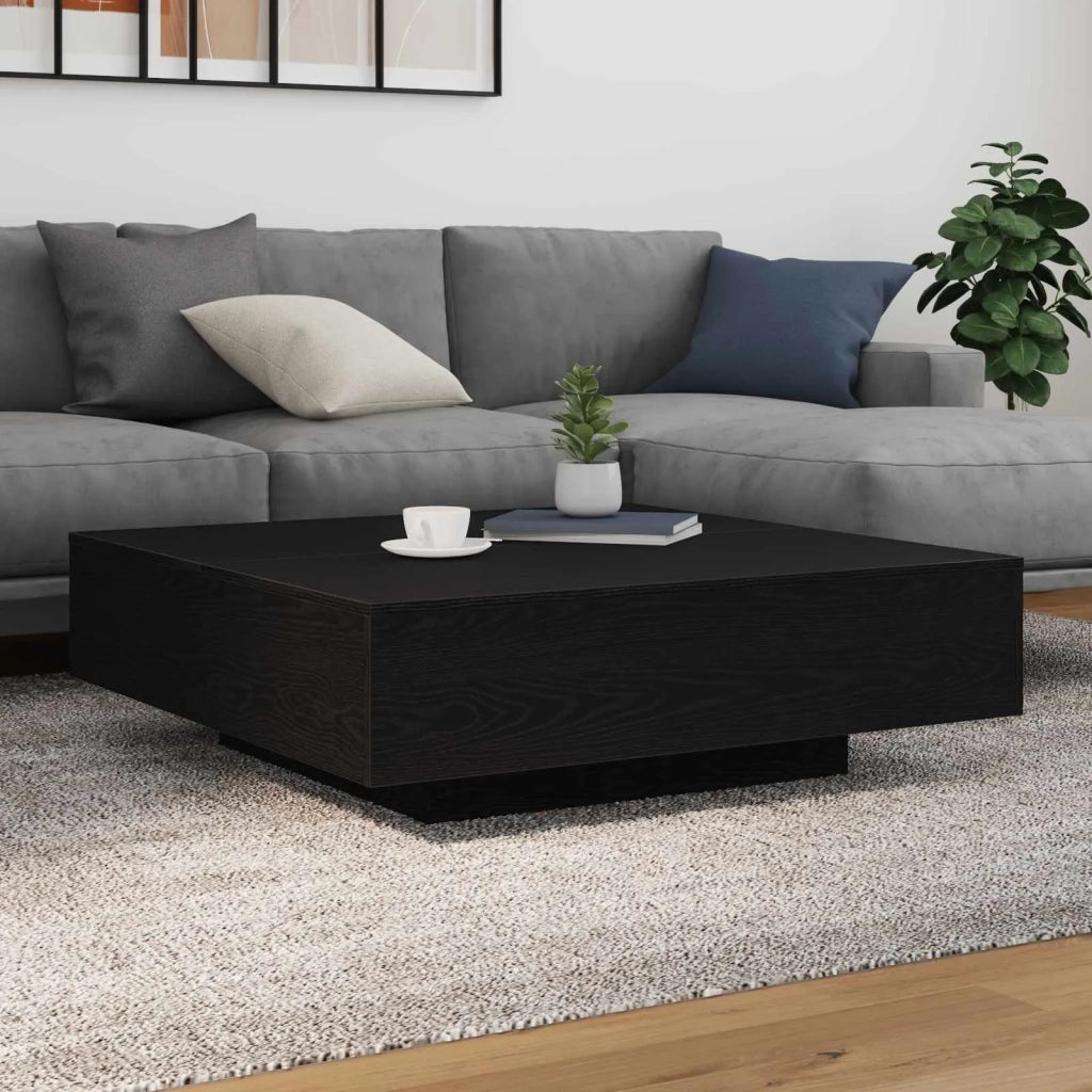Tavolino da salotto Rovere Nero 100 x 100 x 31 cm 863008