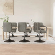 Sedie da Pranzo Girevoli 6 pz Grigio Chiaro in Velluto 3087930
