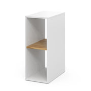 Vicco Mobiletto per PC Rovere bianco/dorato 28.5 x 50 cm con 2 scomparti aperti