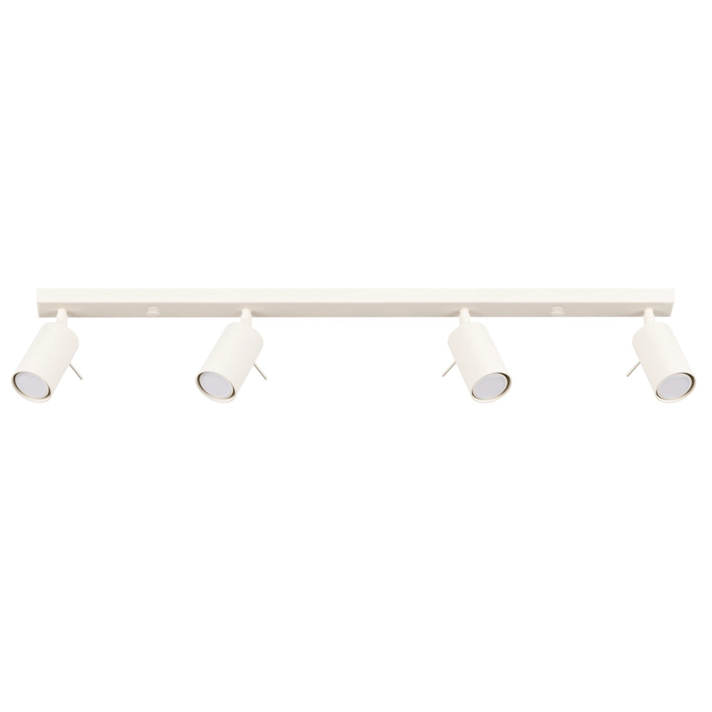 Lampada da parete moderna a soffitto Bittersweet Shimmer Ring a 4 luci in acciaio beige