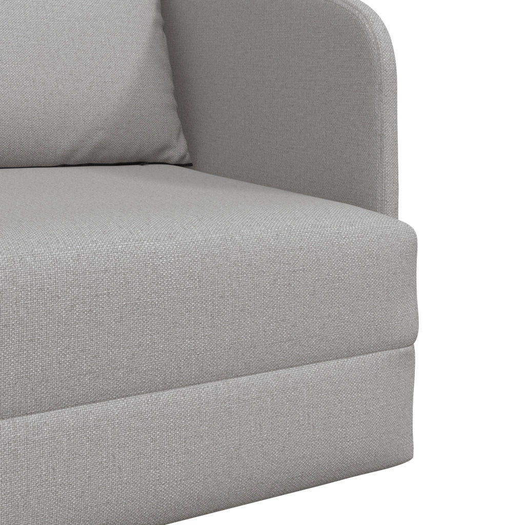Divano Letto a Terra 2-in-1 Grigio Nuvola 65x80x83 cm Tessuto