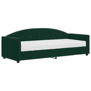 Divano letto | Sof¨¤ letto | Letto singolo con Materasso Verde Scuro 90x200 cm in Velluto
