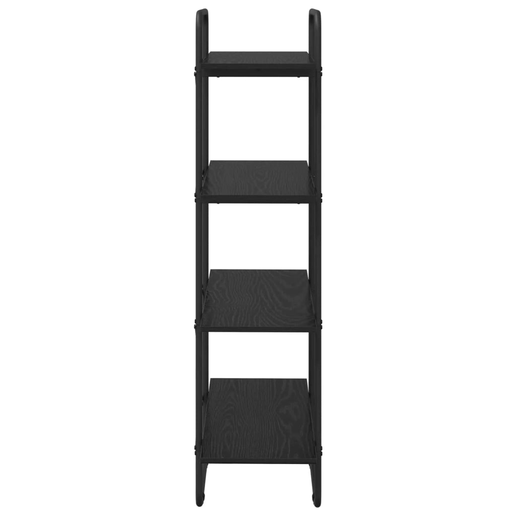 Libreria 4 livelli 60 x 35 x 140 cm PB Rovere Nero 8007834