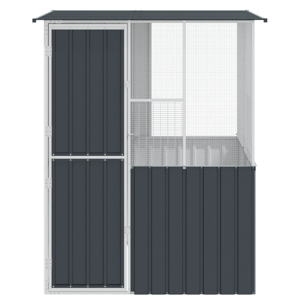 Gabbia per Uccelli Antracite 215x78x200 cm Acciaio Galvanizzato