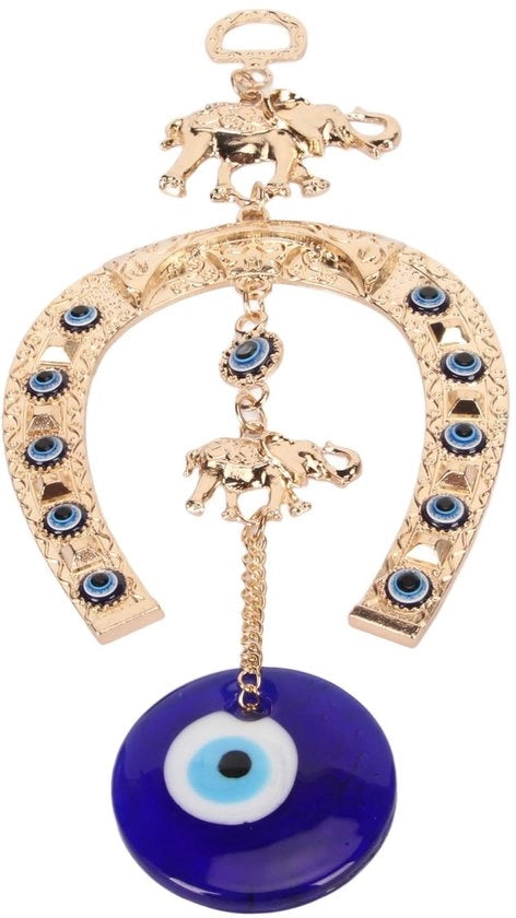 Decorazione da Parete in Metallo - Olifante/Hoefi - Fortuna/Protezione - Atmosfera Positiva - Regalo Unico 

Modello: Hangend Ornament Blauw Oog 
Codice: 
Specifiche tecniche:
