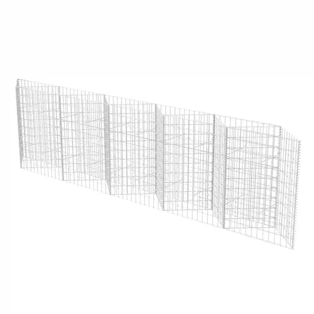Gabbione in Rete in Acciaio Zincato 300x30x100 cm 142537