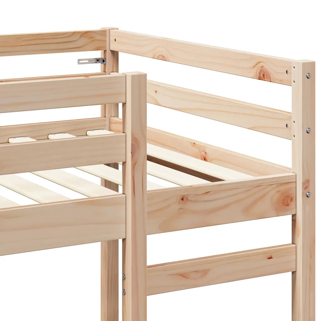 Struttura per letto soppalco Naturale 90 x 200 cm Pino massello 3414550