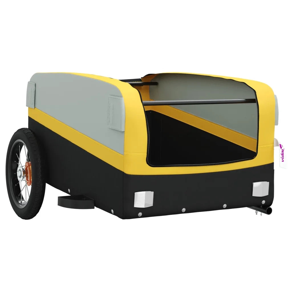 Rimorchio da Bici Nero e Giallo 30 kg in Ferro CFW7163232