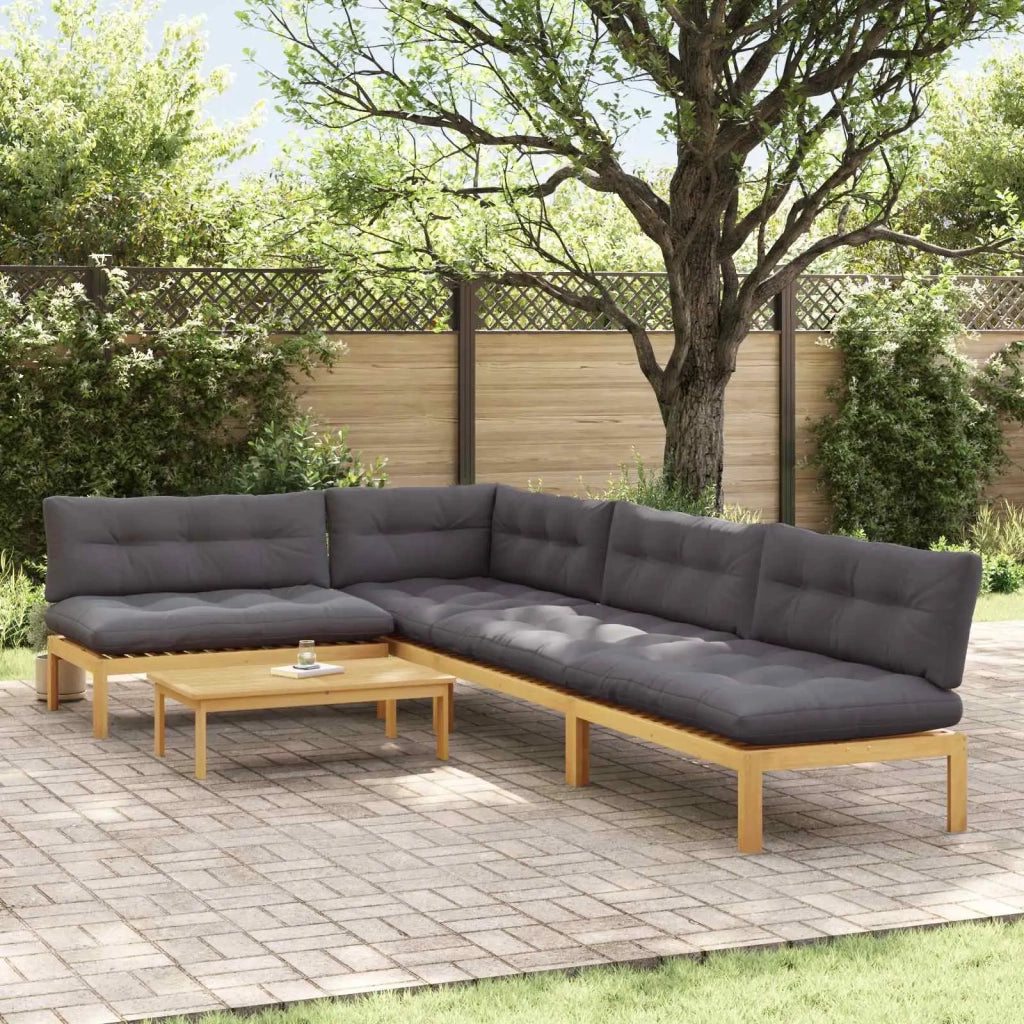 5 Pezzo Unità di divano pallet da giardino 3418291