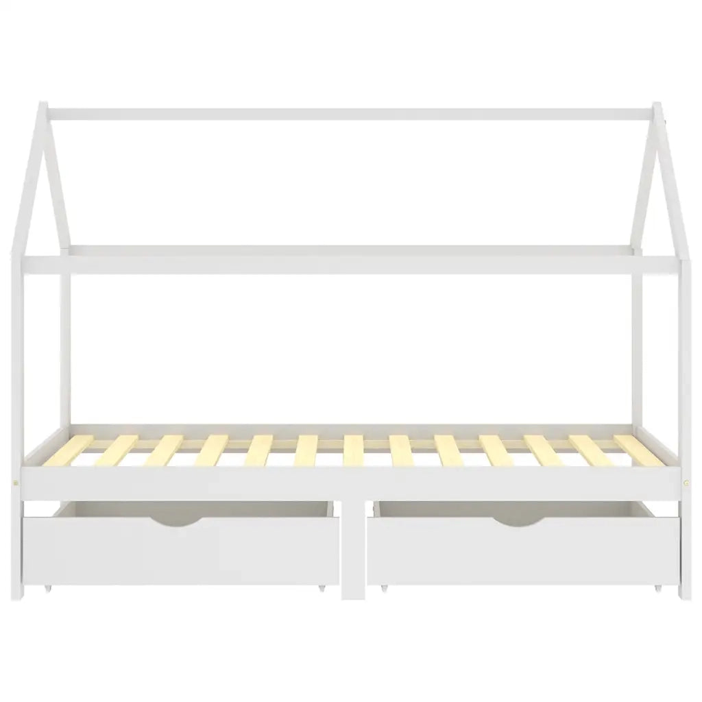Giroletto Bambini con Cassetti Bianco Pino Massello 90x200 cm 322141