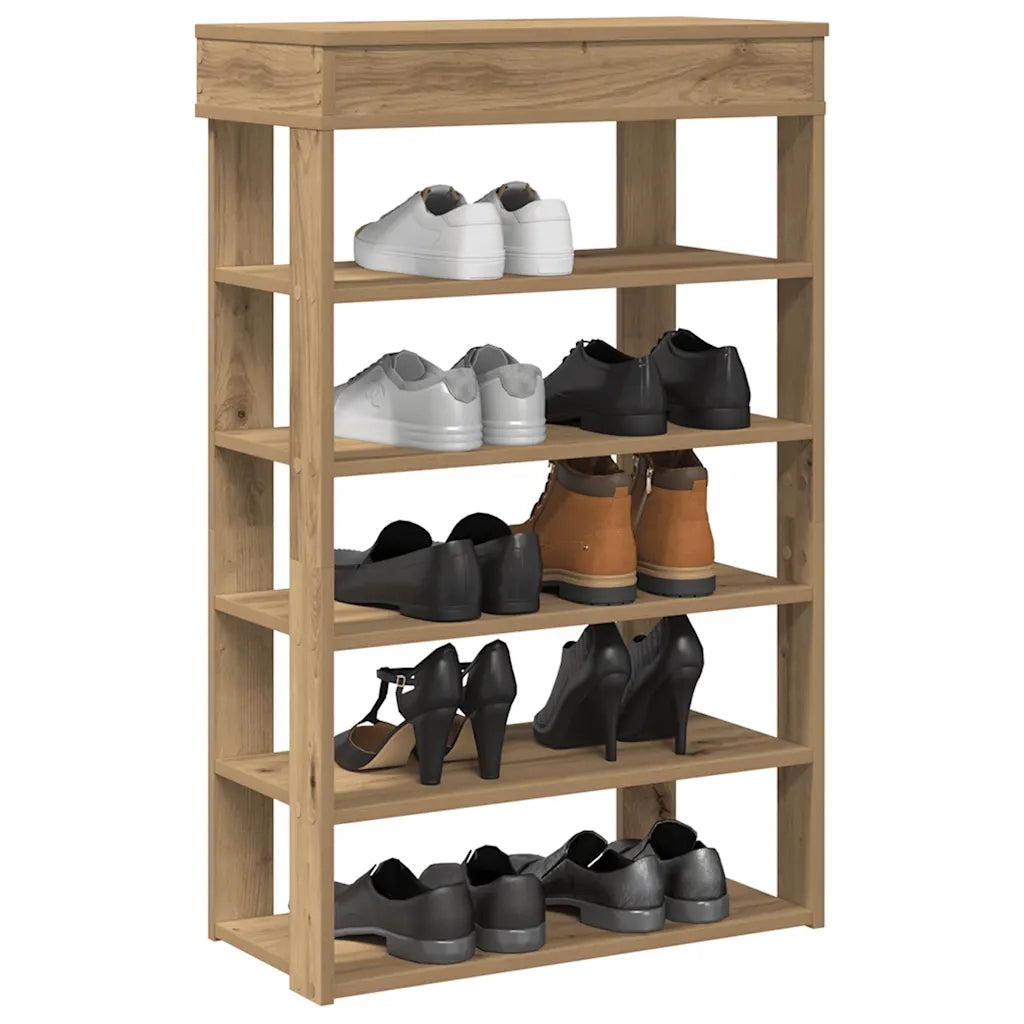 Scarpiera-Scaffale per scarpe Rovere Artigianale 60x30x98 cm in Legno Multistrato