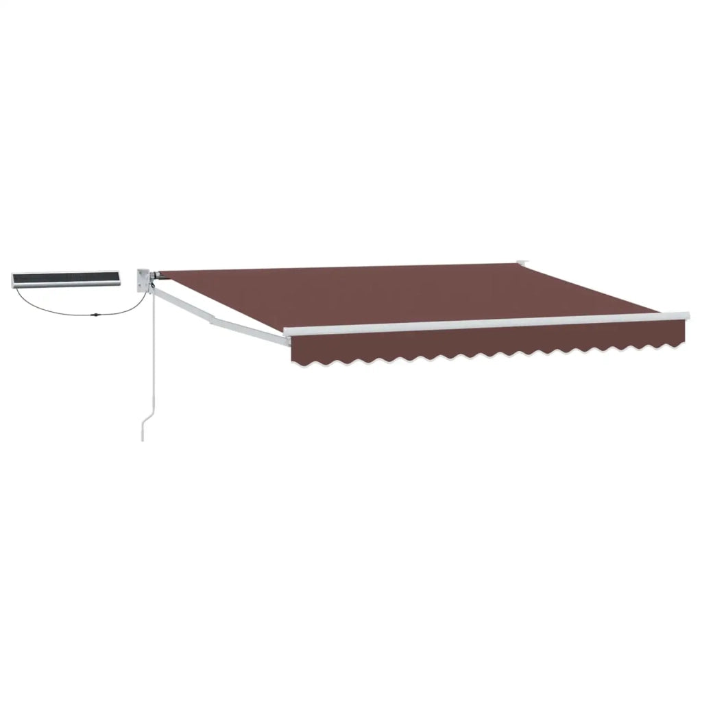 Tettuccio Elettrico Retrattile Marrone e bianco 3,5 x 2,5 m 3419955