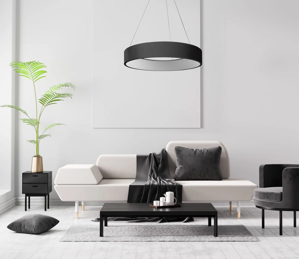 Lampada sospesa Italux Mattia LED 32W 3000K nera Ø45