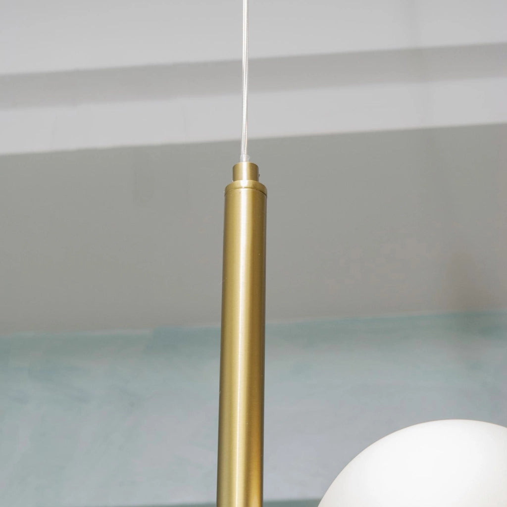 Lampadario bronzo sospensione 5 luci G9 LED pendente paralume vetro luce cucina soggiorno ristorante sala camera letto 230V