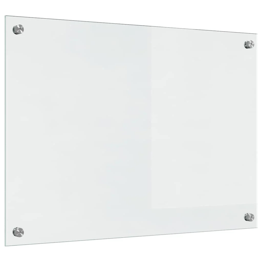 Set di 2 paraschizzi moderni per cucina 70 x 50 cm finitura elegante facili da pulire in vetro temperato trasparente 02_0056295